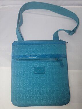 MICHAEL KORS Neoprene Padded Tablet Ipad Crossbody Bag Orange NWT
